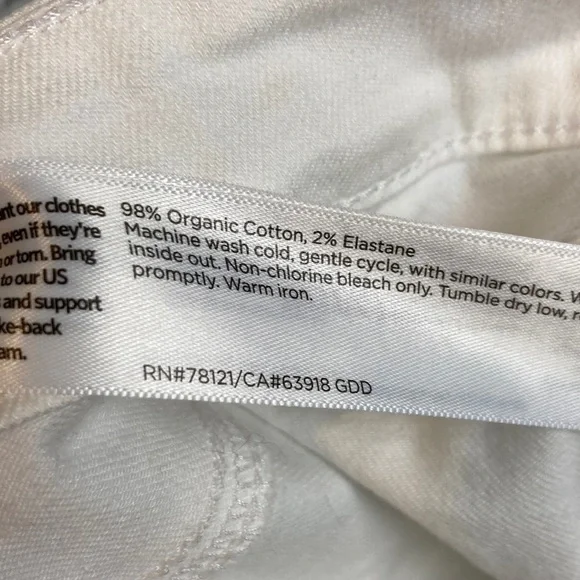 Eileen Fisher White Organic Cotton Jean Ankle Length Frayed Hem 3X Plus Summer - Picture 9 of 16